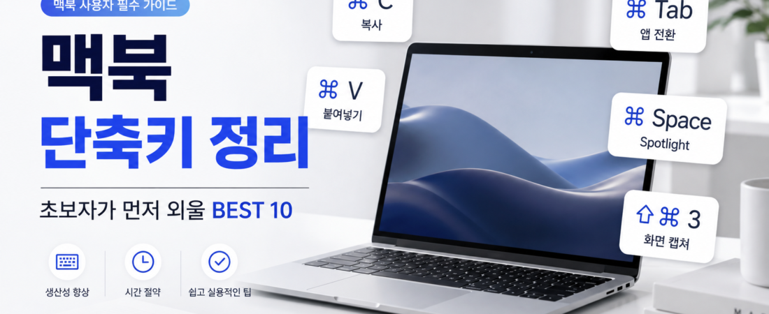 2026 맥북 단축키 모음 4개: 캡처·한영 전환·Finder까지
