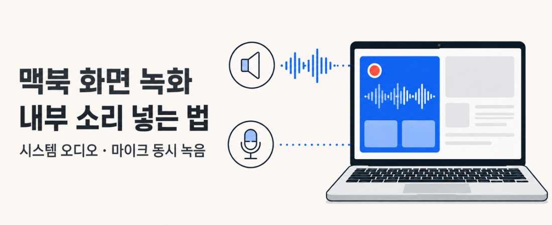 맥북 화면 녹화 내부 소리 넣는 법: 시스템 오디오·마이크 동시 녹음