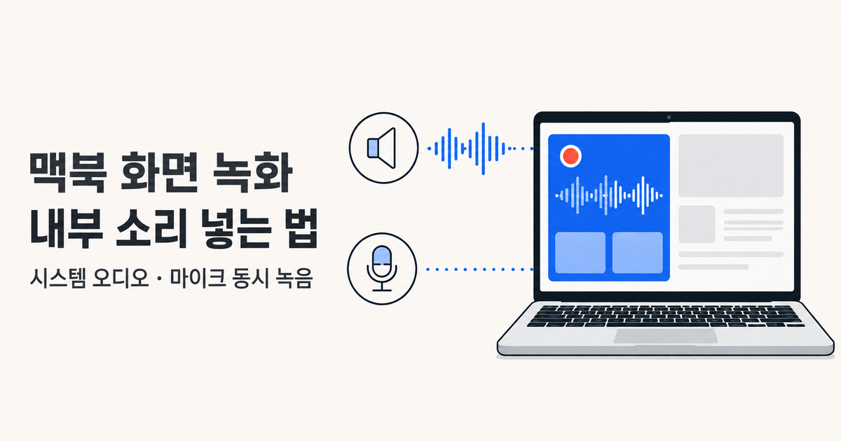 맥북 화면 녹화 내부 소리 넣는 법: 시스템 오디오·마이크 동시 녹음