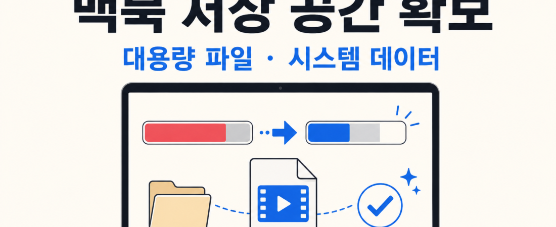 맥북 저장 공간 확보 방법: 시스템 데이터·대용량 파일 정리