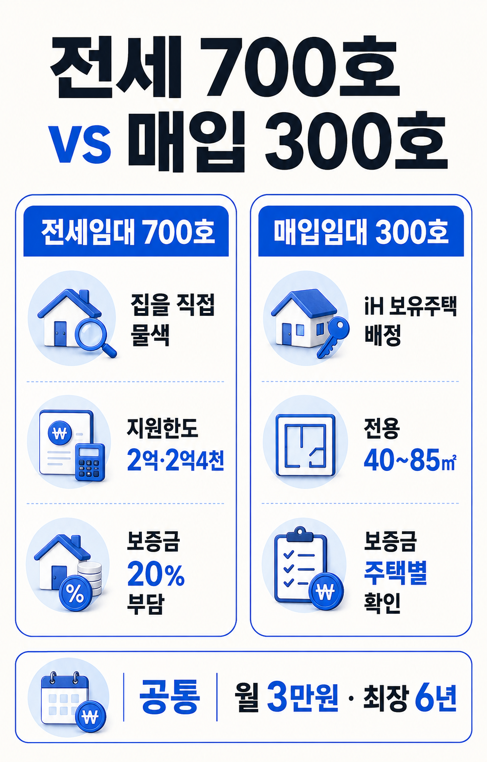 인천 천원주택 전세임대 700호와 매입임대 300호 차이