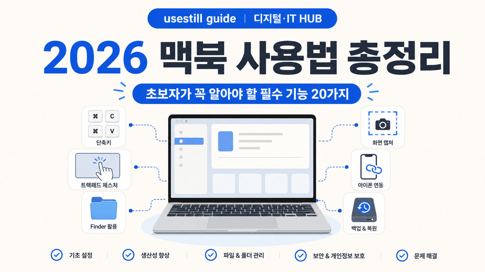 2026 맥북 사용법 총정리｜초보자가 꼭 알아야 할 필수 기능 20가지