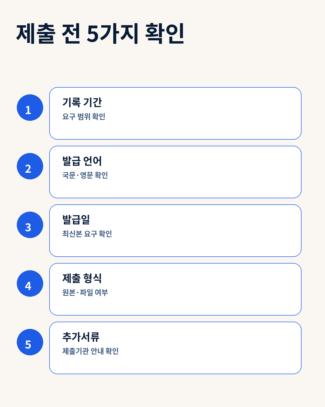 자녀 출입국 사실증명 제출 전 확인할 기간과 용도 5단계