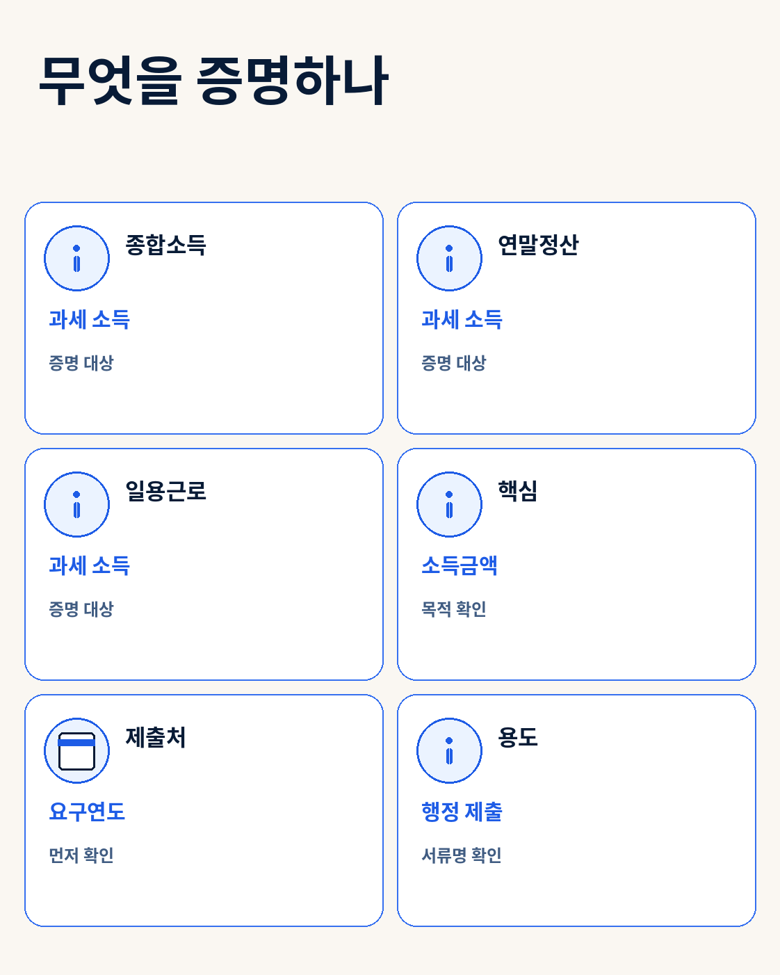 소득금액증명이 증명하는 종합소득 연말정산 일용근로 과세소득